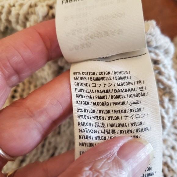 Abercrombie Oversized Cream Cotton Sweater Small Cozy Neutral — Bundle & Save - Picture 6 of 7